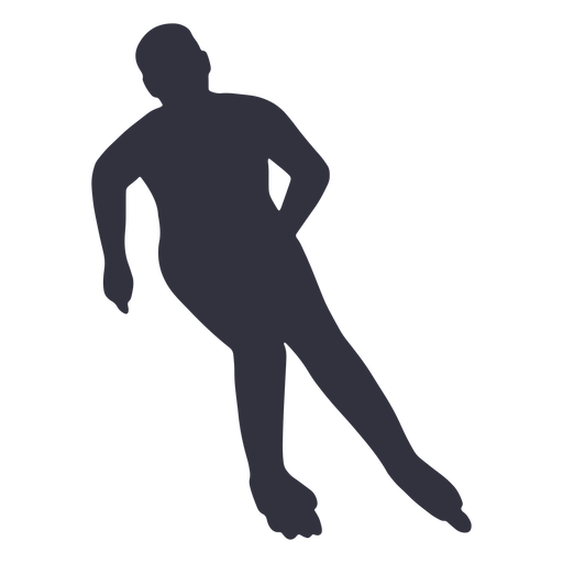 Roller skating man silhouette PNG Design