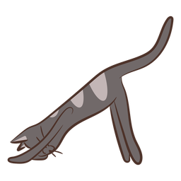 Yoga pose cat character PNG Design
