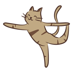 Happy Yoga Cat Character PNG & SVG Design For T-Shirts