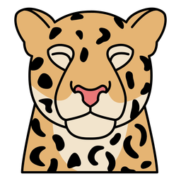 Gepard Porträt Farbstrich Tier PNG-Design