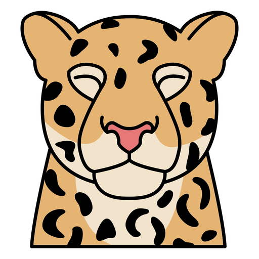 Animal de trazo de color de retrato de guepardo Diseño PNG