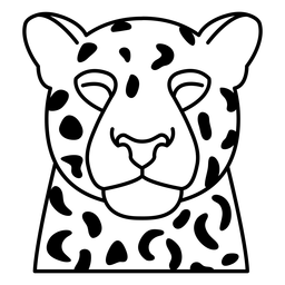 Gepard-Porträt-Schlaganfall-Tier PNG-Design