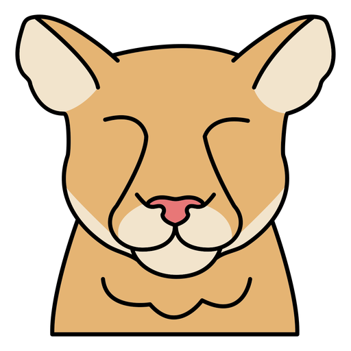 Curso de cor animal gato selvagem Desenho PNG