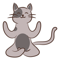 Om Yoga Cat Pose Character PNG & SVG Design For T-Shirts