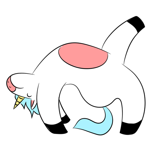 Carácter de pose de yoga unicornio Diseño PNG