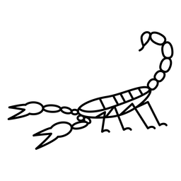 Trazo simple de escorpión Diseño PNG