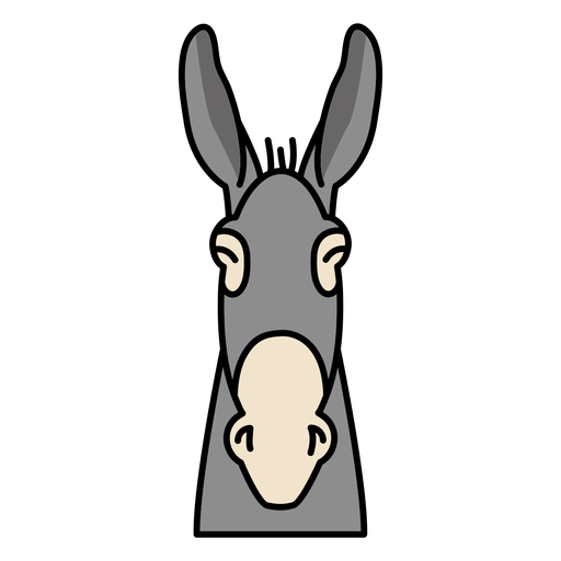 Donkey color stroke close up PNG Design