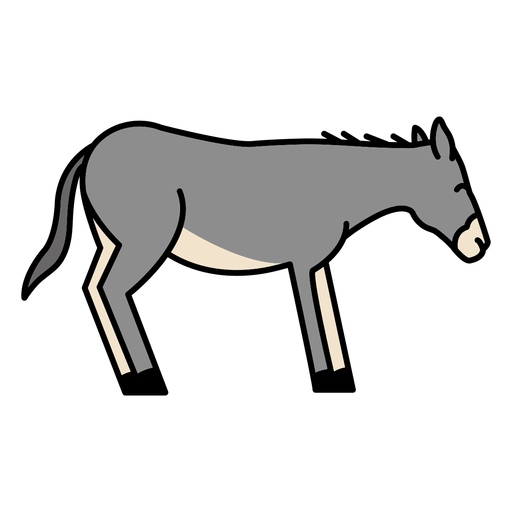 Perfil de tra?o de cor de burro Desenho PNG