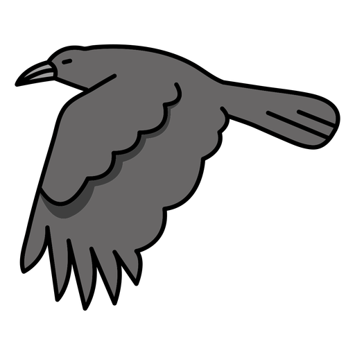 Grey pigeon color stroke flying PNG Design