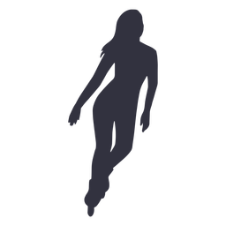 Patinaje silueta femenina Diseño PNG