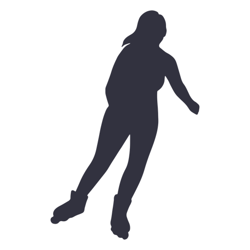 Female silhouette rollerskating