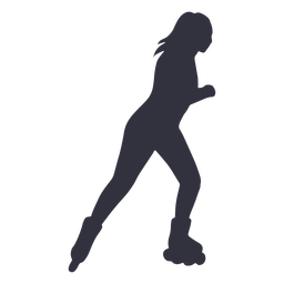 Silhueta de patinadora de menina Desenho PNG