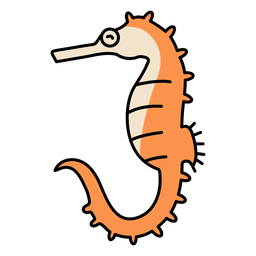 Side seahorse animal PNG Design
