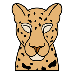 Cheetah portrait color stroke