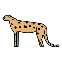 Cheetah fierce animal color stroke PNG Design Transparent PNG