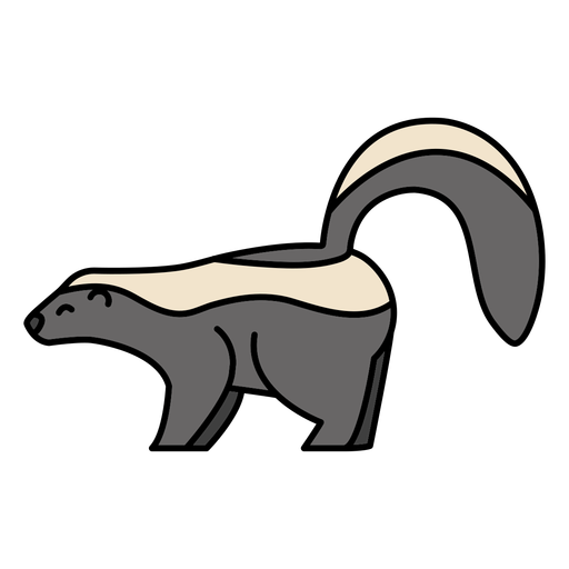 Skunk animal color stroke PNG Design