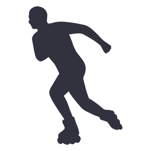 Slilhouette masculino de patins Desenho PNG