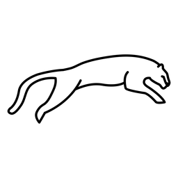 Panther jump animal stroke PNG Design