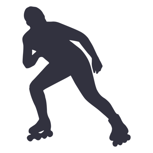 Skateboarding pose silhouette PNG Design