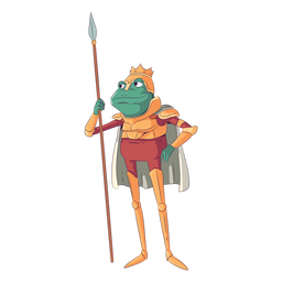 King frog character PNG Design Transparent PNG