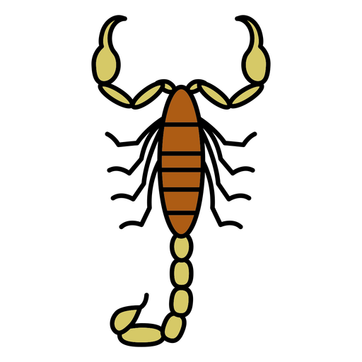 Scorpion bug color stroke PNG Design