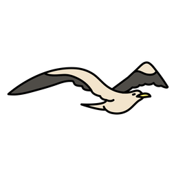 Seagull bird animal color stroke PNG Design