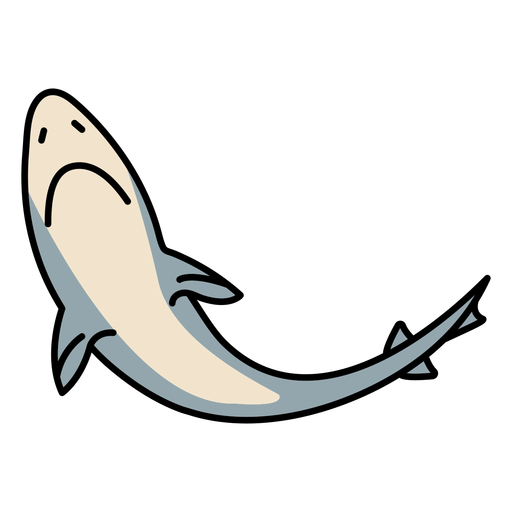 Shark sea animal color stroke PNG Design