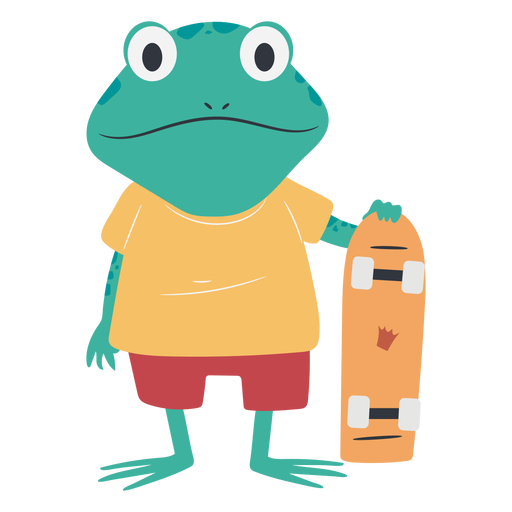 Skater-Frosch-Charakter PNG-Design