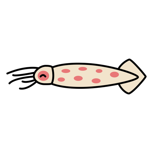 Side squid sea animal PNG Design