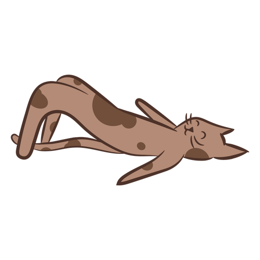 Cat yoga meditation character