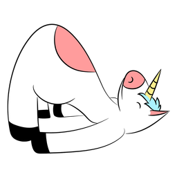 Yoga unicorn character PNG Design