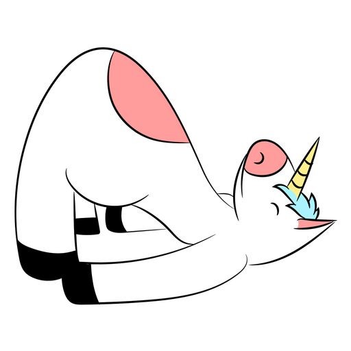 Carácter de unicornio de yoga Diseño PNG