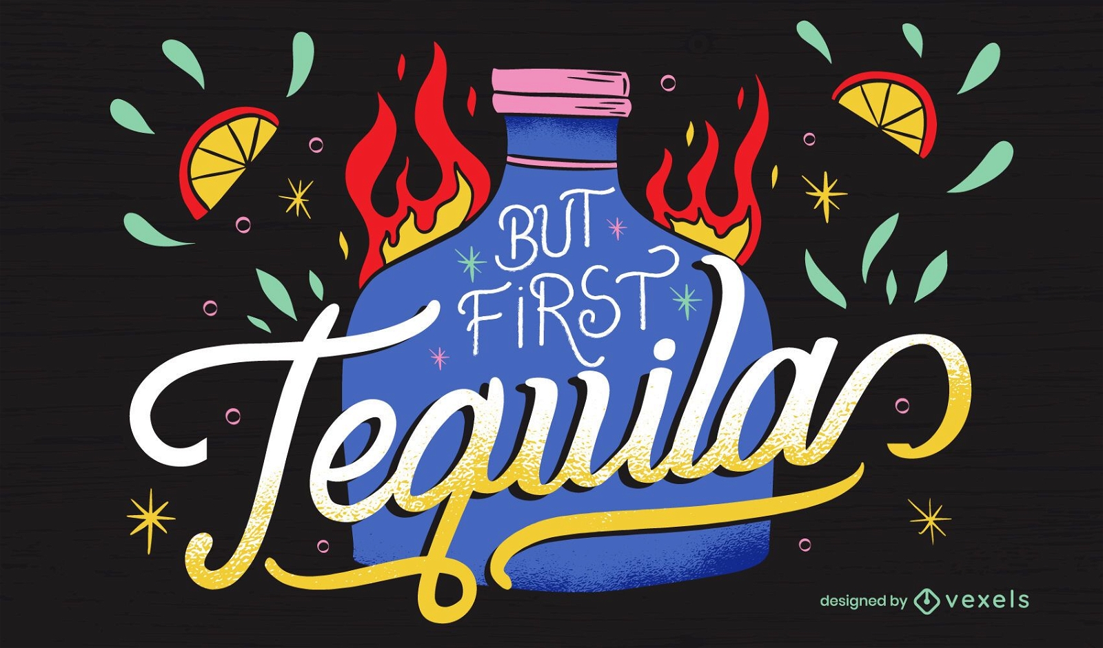 Cinco de mayo tequila lettering