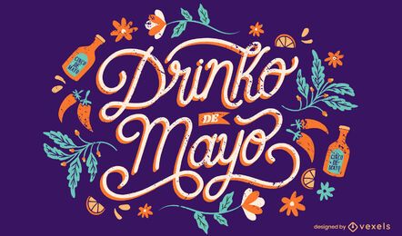 Letras de bebida cinco de mayo