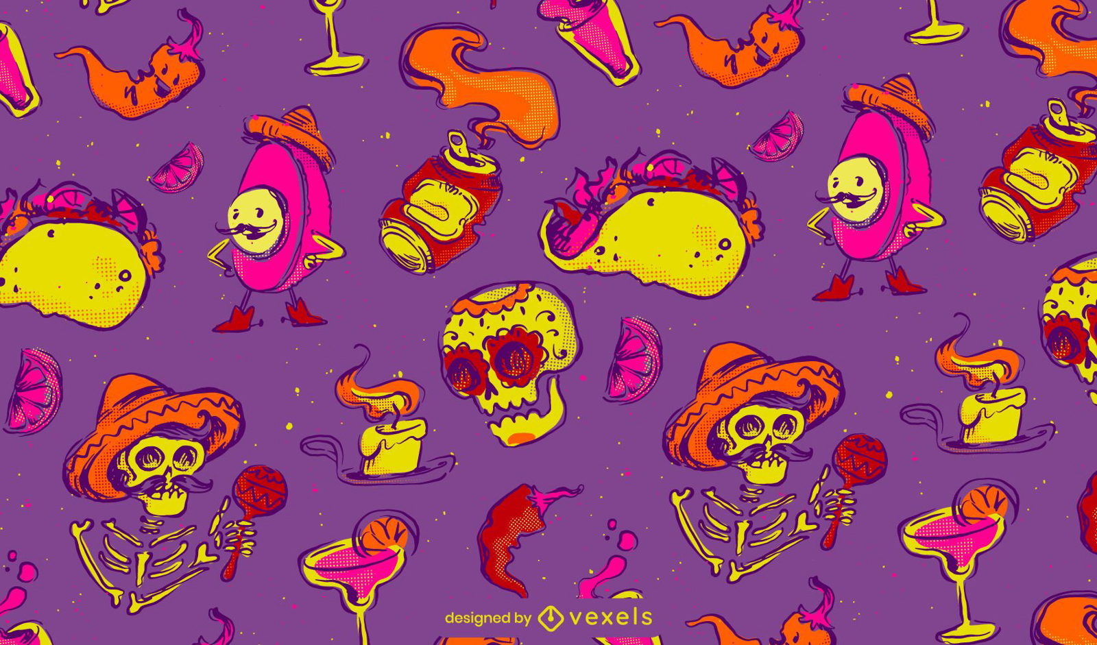 Cinco de mayo fun pattern design