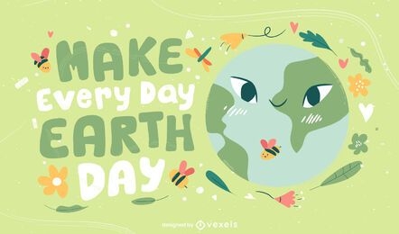 Earth day everyday illustration design