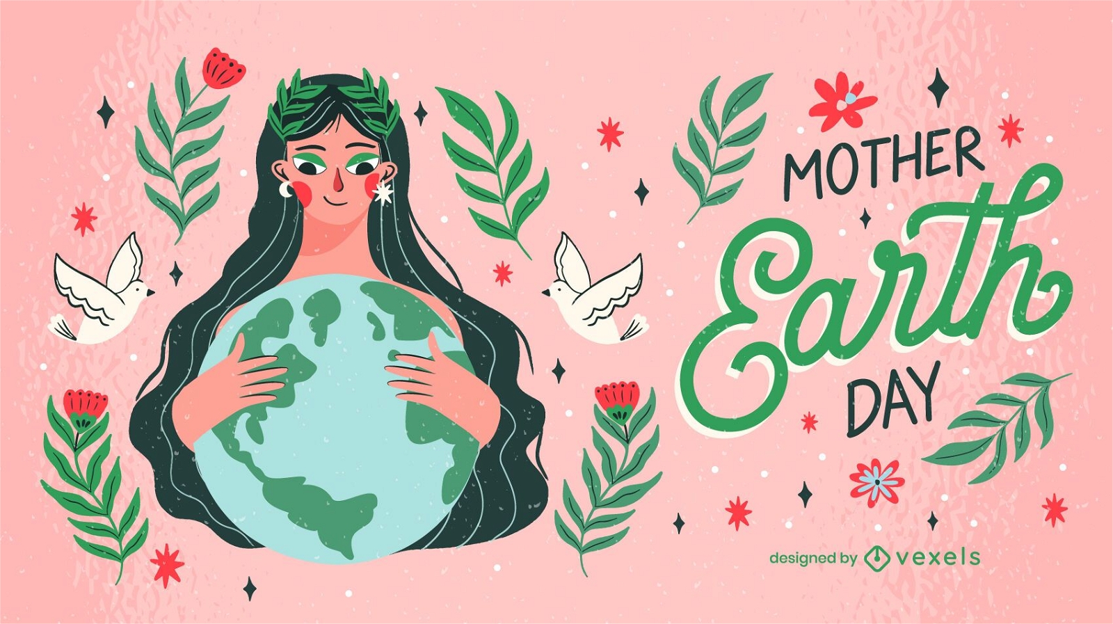 Mutter Erde Tag Illustration Design