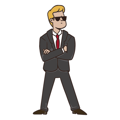 Secret service agent character PNG Design