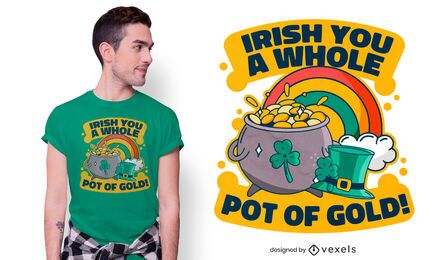 Pot of gold pun t-shirt design Pot of gold pun t-shirt design