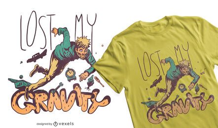 Design de t-shirt gravitacional