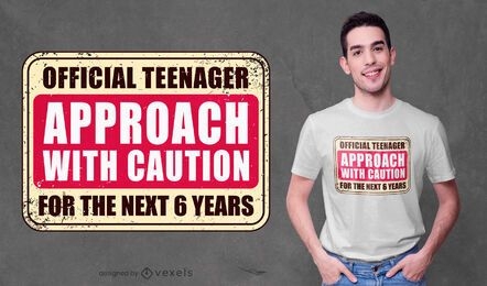 Official teenager t-shirt design