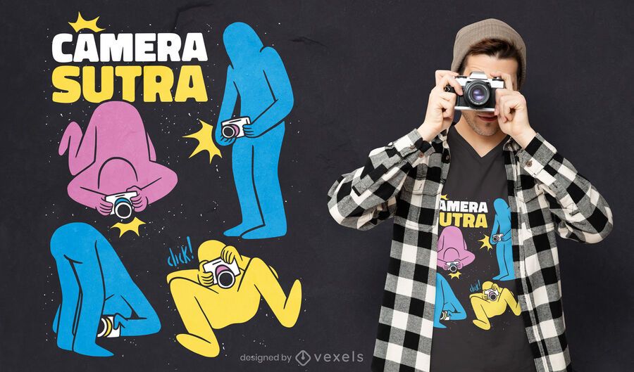 Diseño de camiseta camera sutra Diseño de camiseta camera sutra