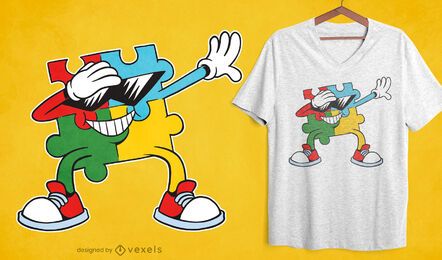 Dabbing puzzle t-shirt design