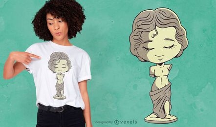 Diseño de camiseta Venus chibi