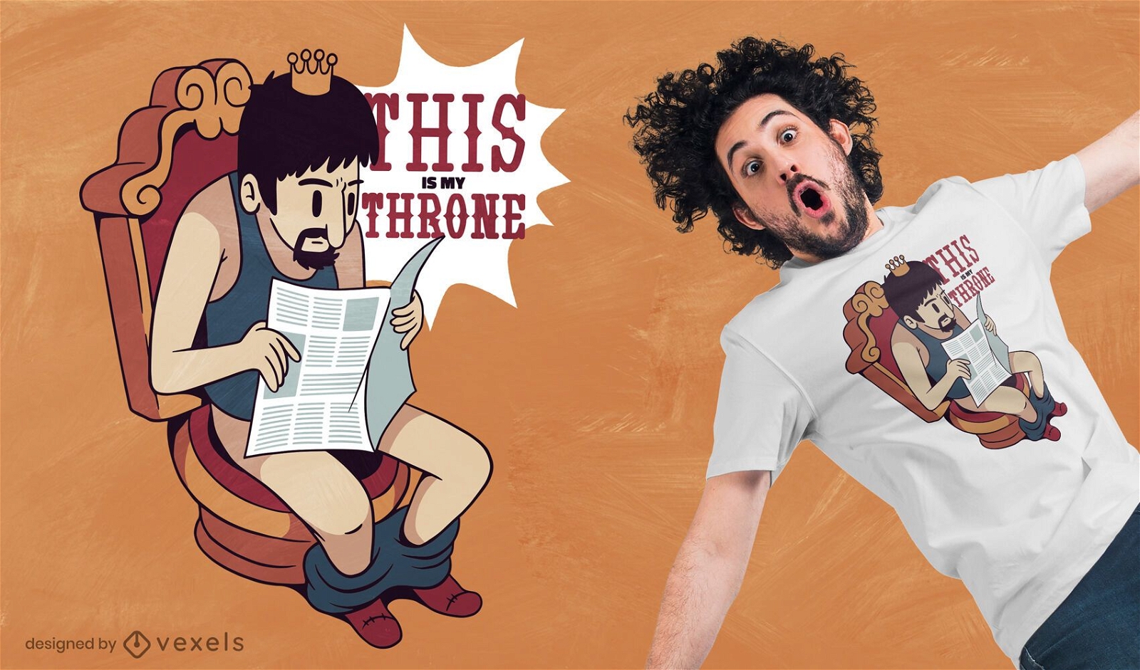 Toilet throne t-shirt design