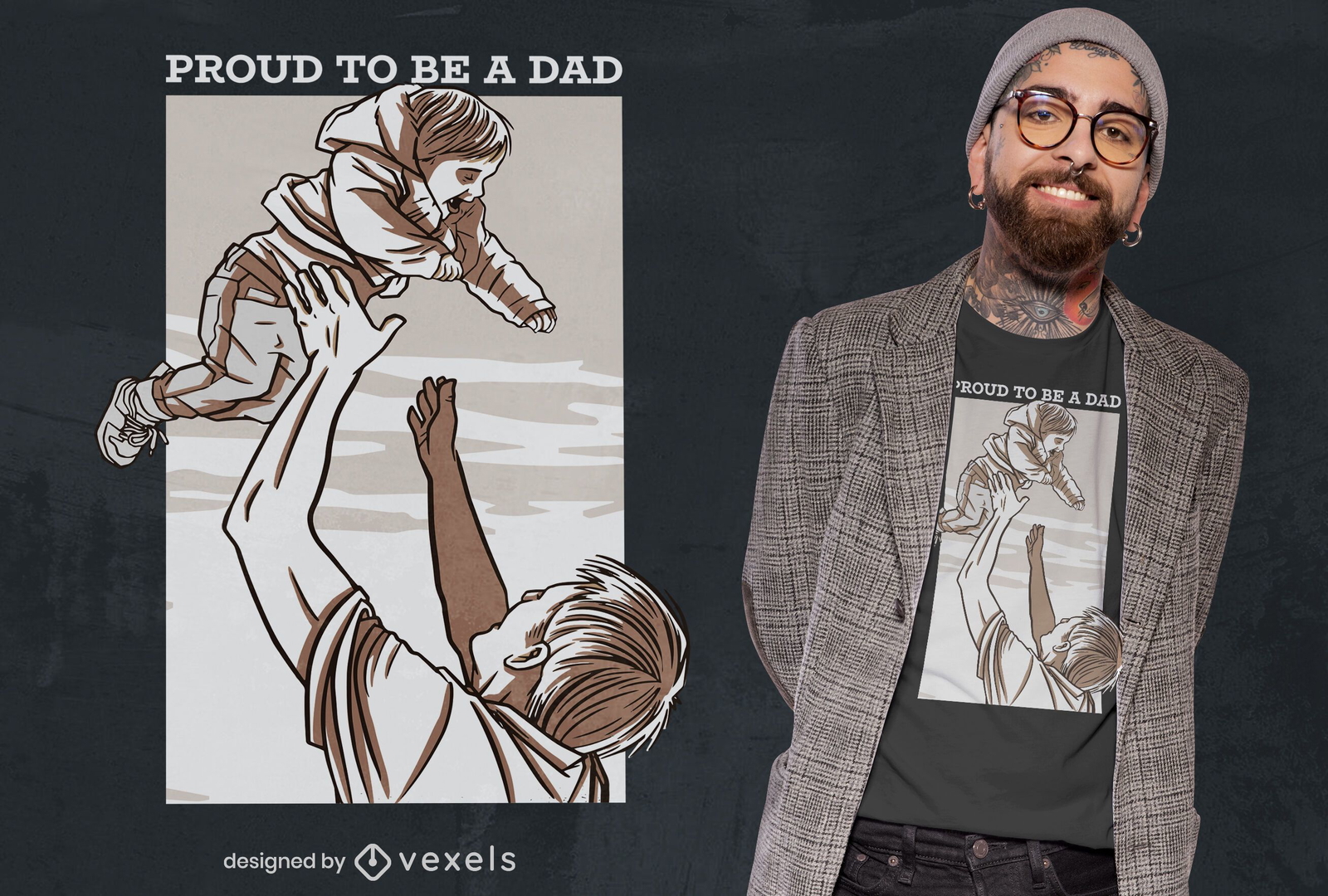 Proud dad t-shirt design