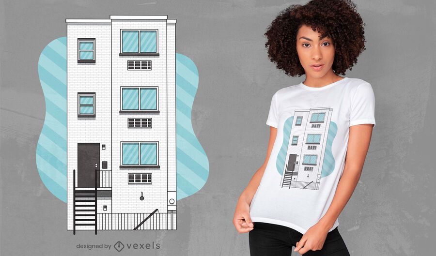 Frat Gebäude T-Shirt Design Frat Gebäude T-Shirt Design