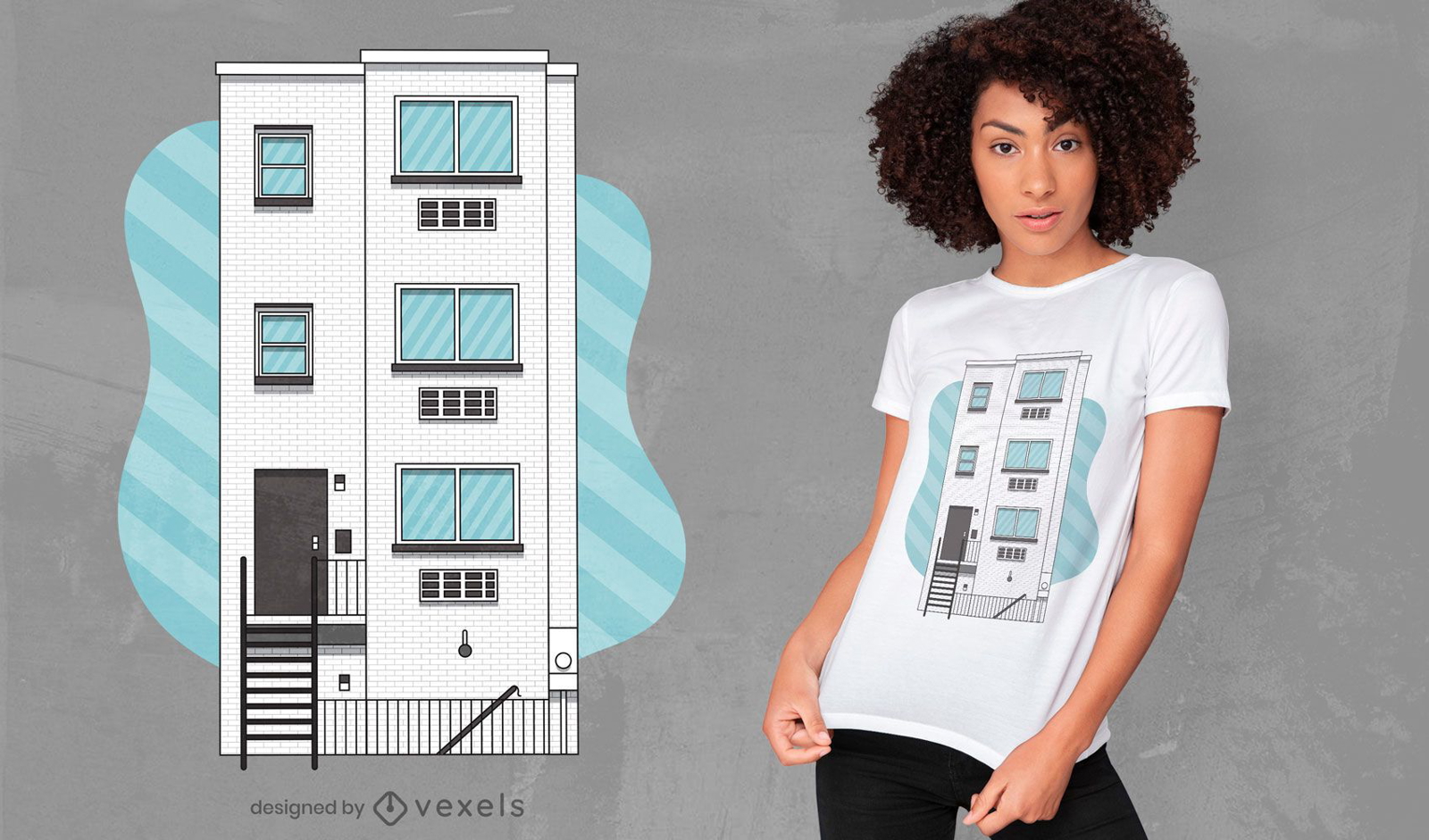 Diseño de camiseta de edificio de fraternidad