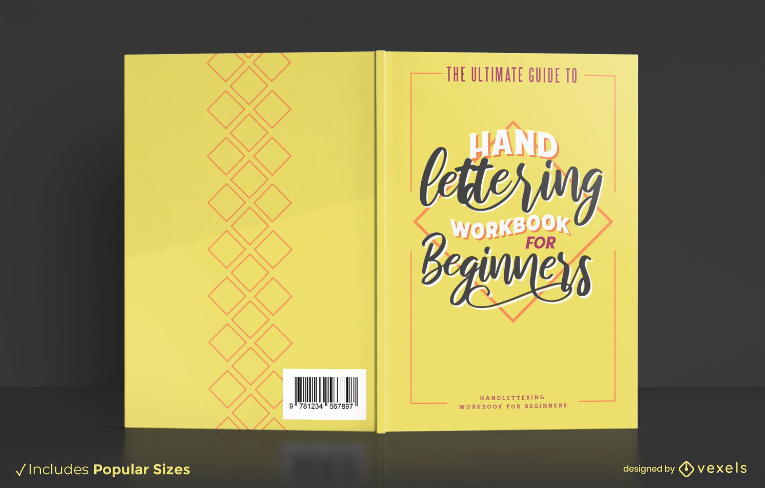 Diseño de portada de libro de letras a mano