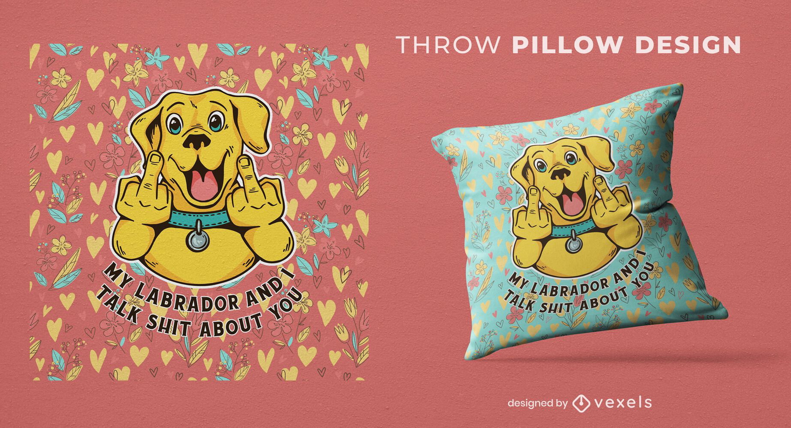 My labrador throw pillow design